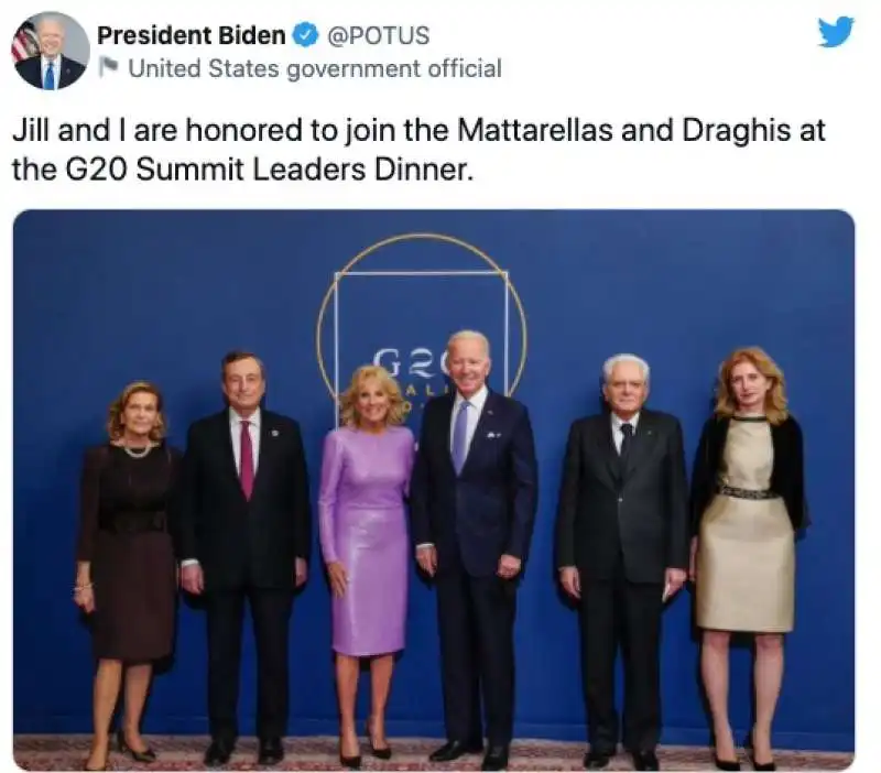 IL TWEET DI JOE BIDEN - MATTARELLAS AND DRAGHIS