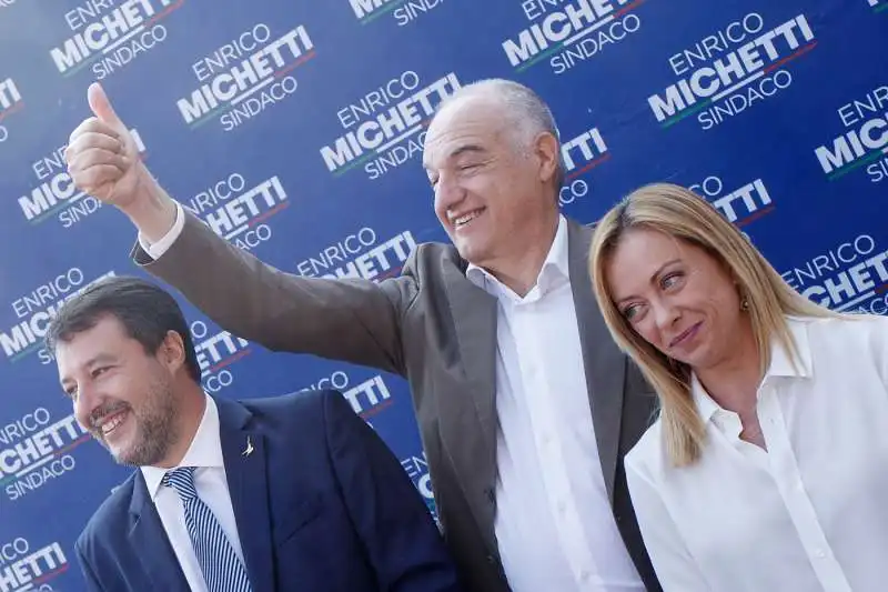 matteo salvini enrico michetti giorgia meloni