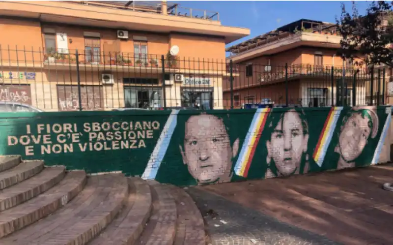 UN MURALE PER VINCENZO PAPARELLI, ANTONIO DE FALCHI E GABBO SANDRI