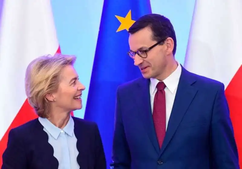 ursula von der leyen. mateusz morawiecki  