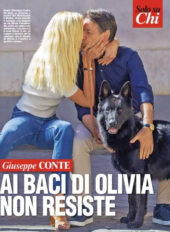 bacio olivia paladino giuseppe conte   foto chi  3