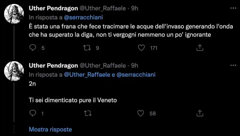 commenti al tweet di debora serracchiani sul vajont    11