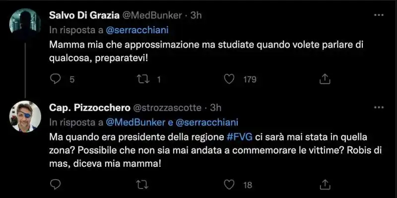 commenti al tweet di debora serracchiani sul vajont    8