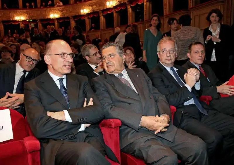 ENRICO LETTA CARLO DE BENEDETTI WALTER VELTRONI MASSIMO GIANNINI