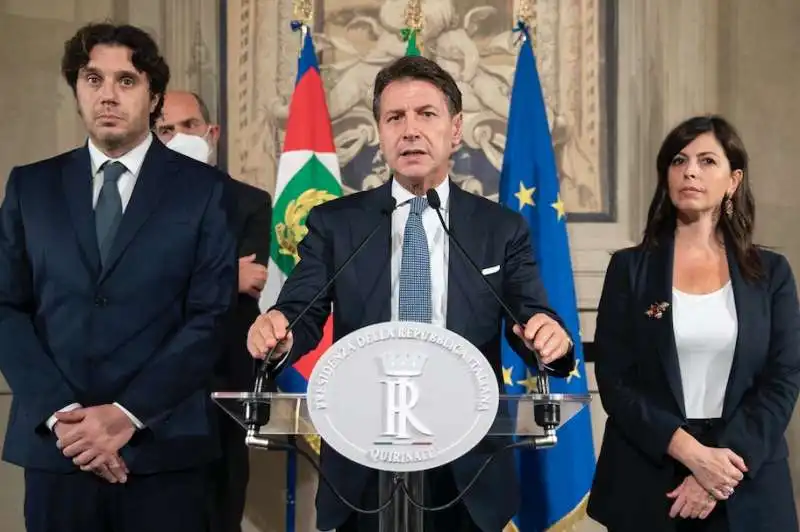 francesco silvestri   giuseppe conte   barbara floridia   delegazione m5s alle consultazioni al quirinale