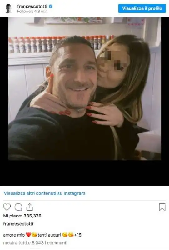 francesco totti chanel instagram