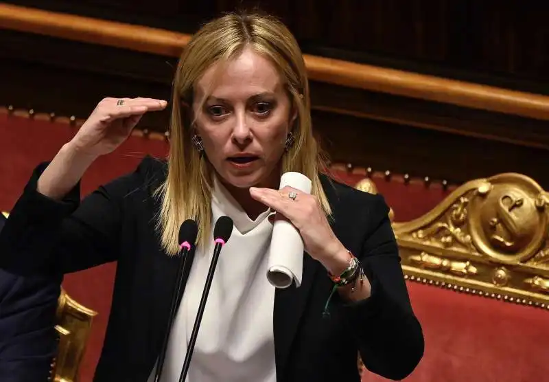 giorgia meloni al senato 