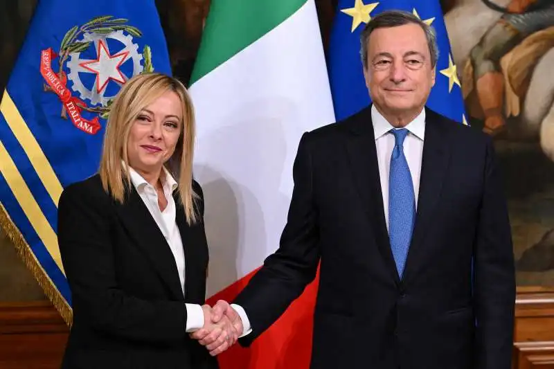 GIORGIA MELONI E MARIO DRAGHI 