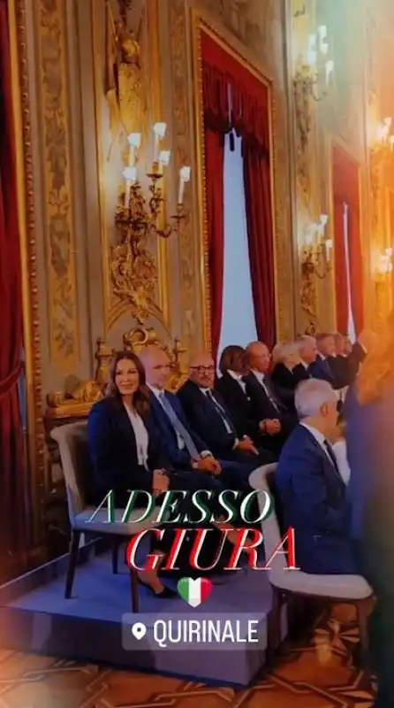 instagram story di anna maria bernini durante il giuramento al quirinale   5