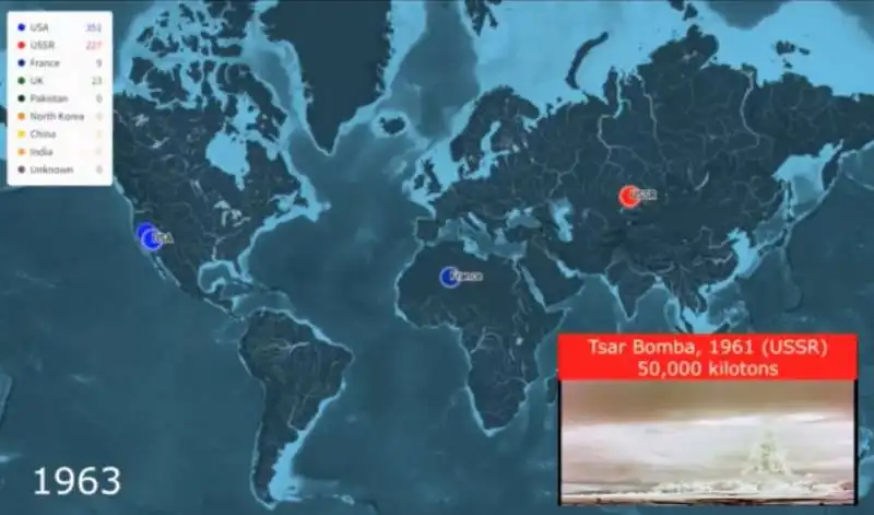 la mappa   timeline delle esplosioni nucleari   3