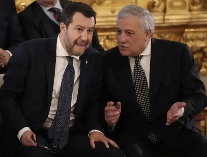 matteo salvini antonio tajani   giuramento governo meloni 