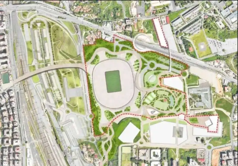 progetto stadio roma pietralata 