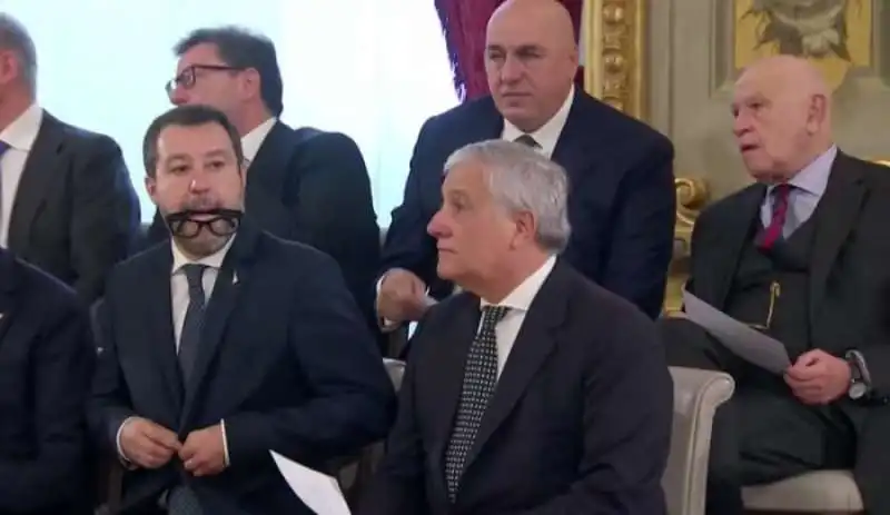 SALVINI CROSETTO TAJANI NORDIO - GIURAMENTO GOVERNO MELONI 