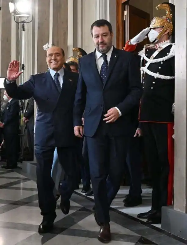 silvio berlusconi e matteo salvini al quirinale 