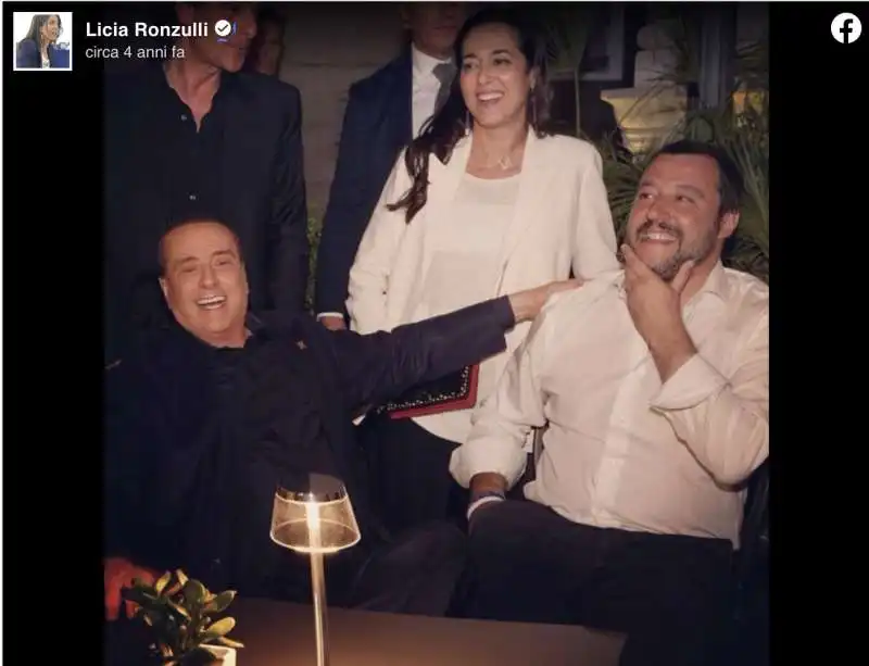 silvio berlusconi licia ronzulli matteo salvini 