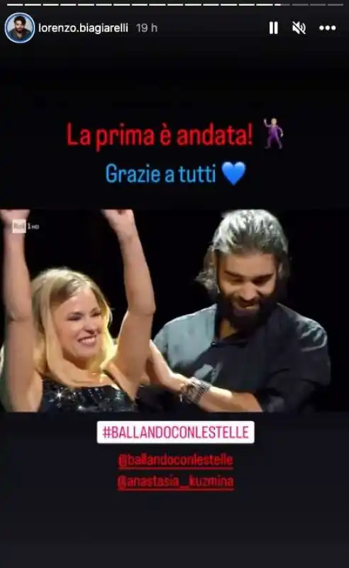 stories di lorenzo biagiarelli dopo la prima puntata di ballando con le stelle   3