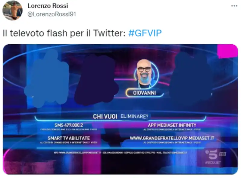 tweet grande fratello vip 10