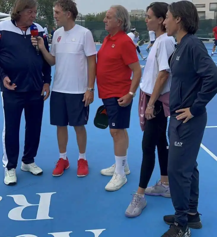 adriano panatta   flavia pennetta   francesca schiavone