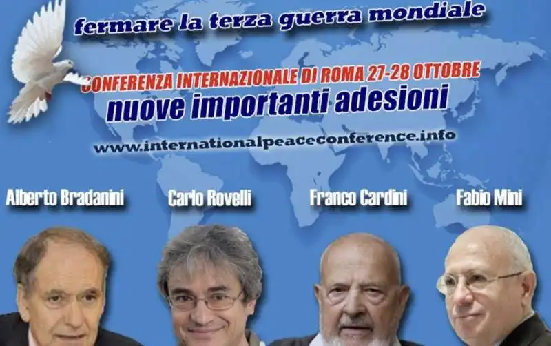 ALBERTO BRADANINI - CARLO ROVELLI - FRANCO CARDINI - FABIO MINI - CONFERENZA INTERNAZIONALE DI ROMA 