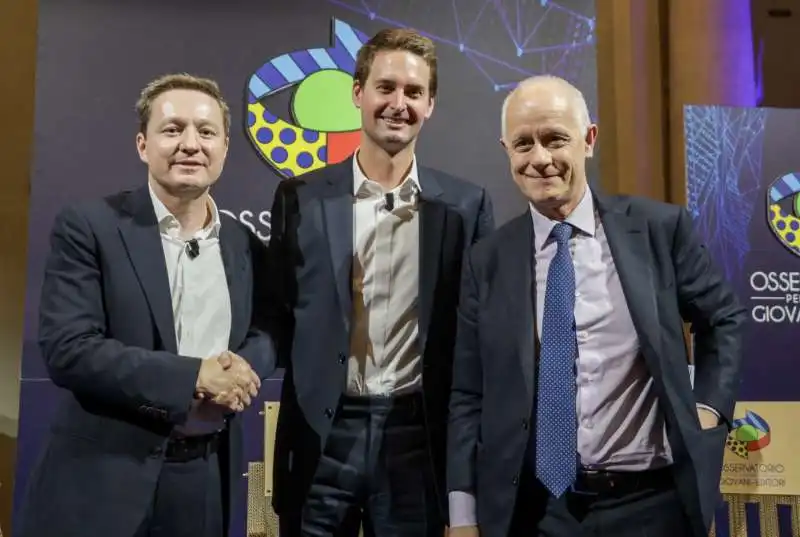 andrea ceccherini   evan spiegel   luciano fontana     osservatorio permanente giovani editori  2