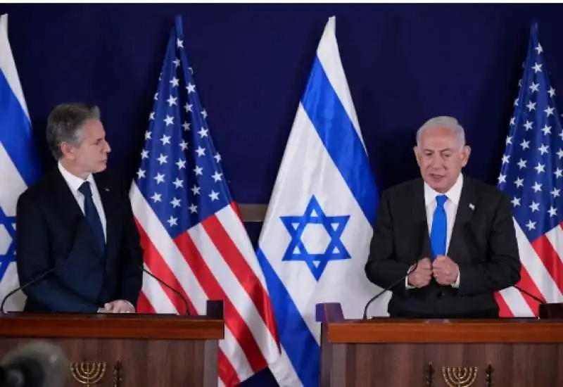 antony blinken e benjamin netanyahu a tel aviv 