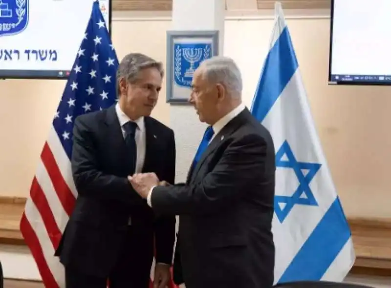 antony blinken e benjamin netanyahu a tel aviv 