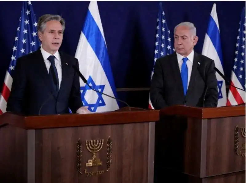 antony blinken e benjamin netanyahu a tel aviv