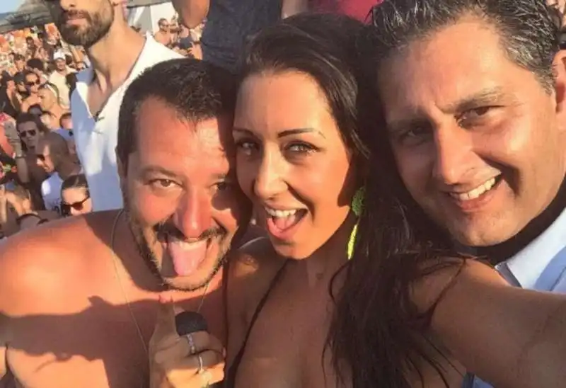 arianna polgatti matteo salvini giovanni toti al papeete 1