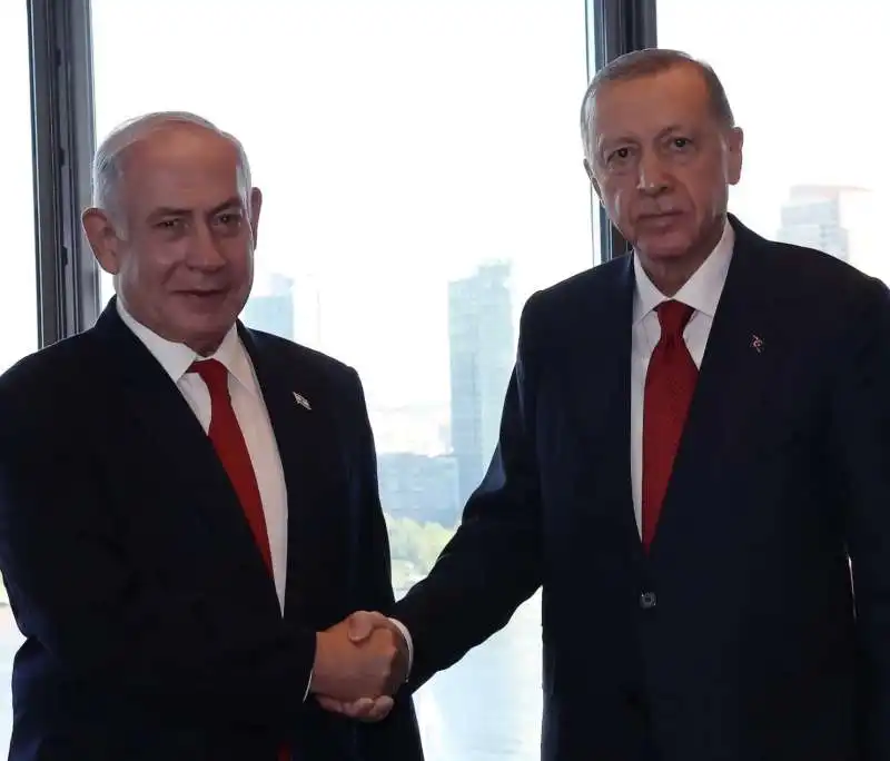 BENJAMIN NETANYAU CON  RECEP TAYYIP ERDOGAN 