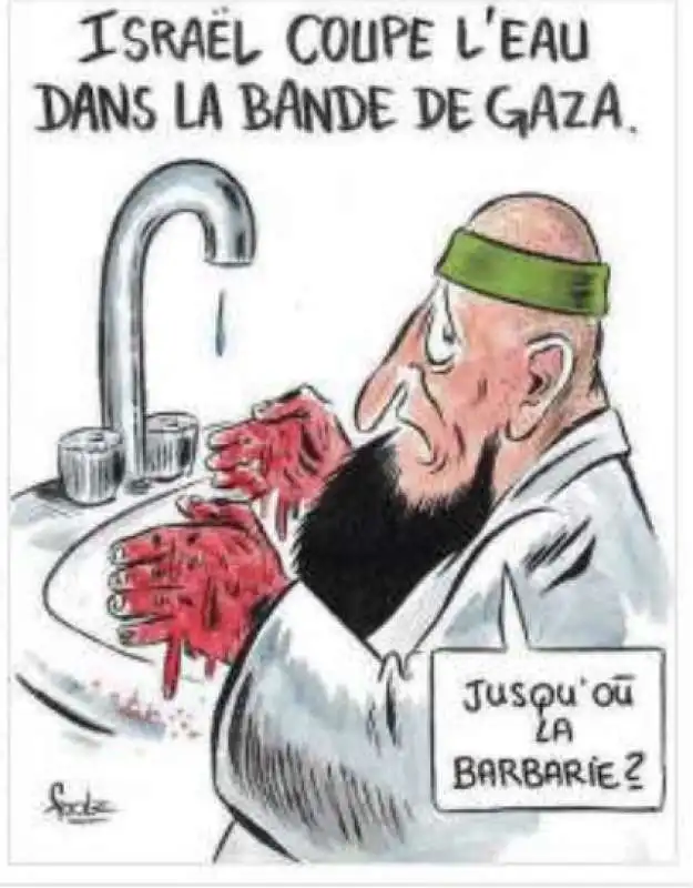 CHARLIE HEBDO VIGNETTA GAZA