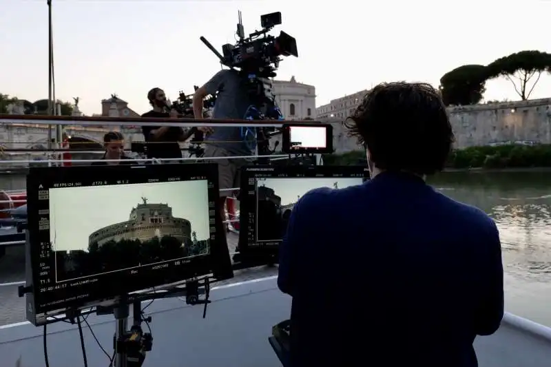 daniele cipri sul set di roma santa e dannata.   2