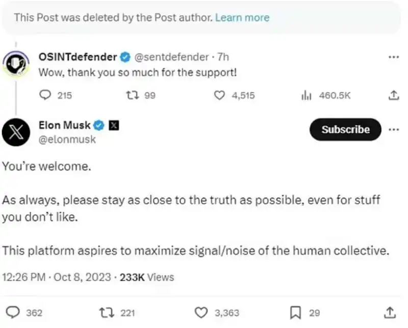 elon musk sponsorizza account antisemiti su x  10