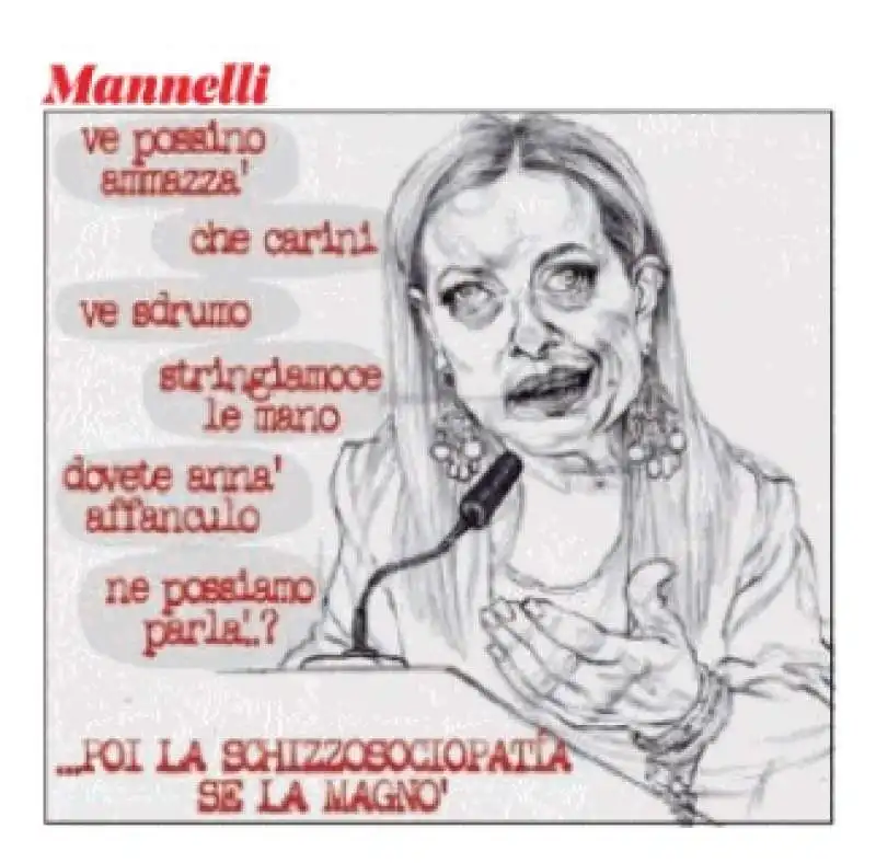 GIORGIA MELONI - VIGNETTA BY MANNELLI 