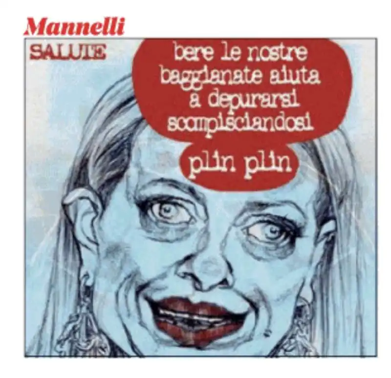 GIORGIA MELONI - VIGNETTA BY MANNELLI PER IL FATTO QUOTIDIANO 