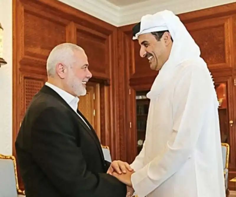 il capo di hamas Ismail Haniyeh a doha - qatar 