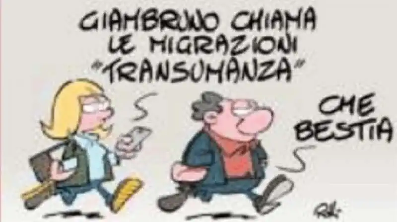 la transumanza by giambruno   vignetta by rolli per il giornalone   la stampa 