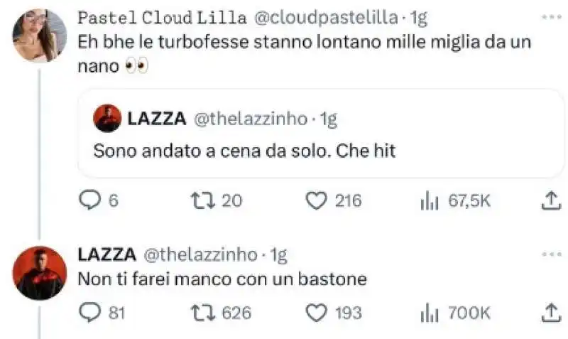 LAZZA RISPONDE A UNA HATER