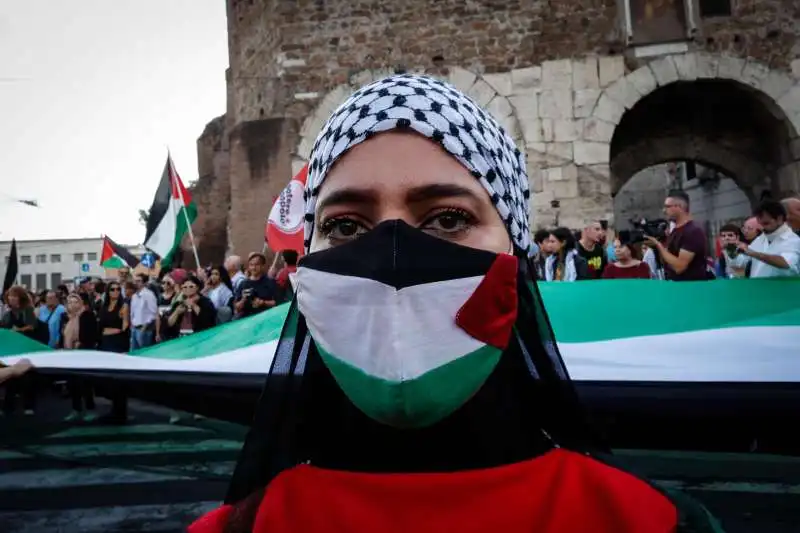 manifestazione pro palestina a roma   7