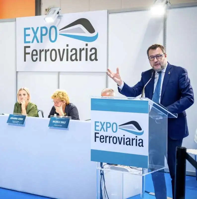 MATTEO SALVINI ALL EXPO FERROVIARIA 