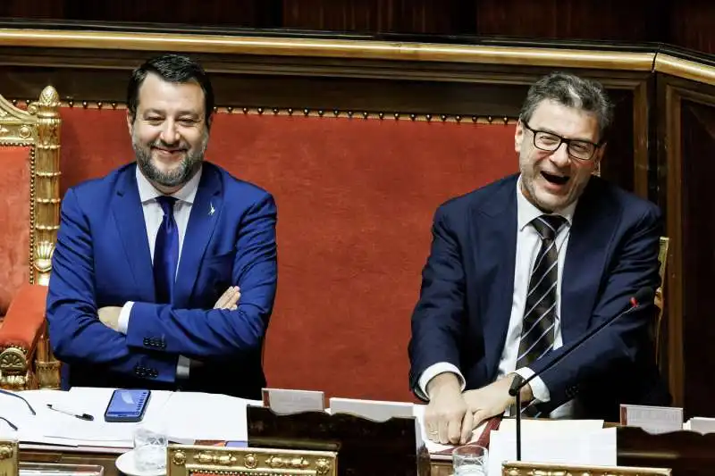 MATTEO SALVINI GIANCARLO GIORGETTI  1