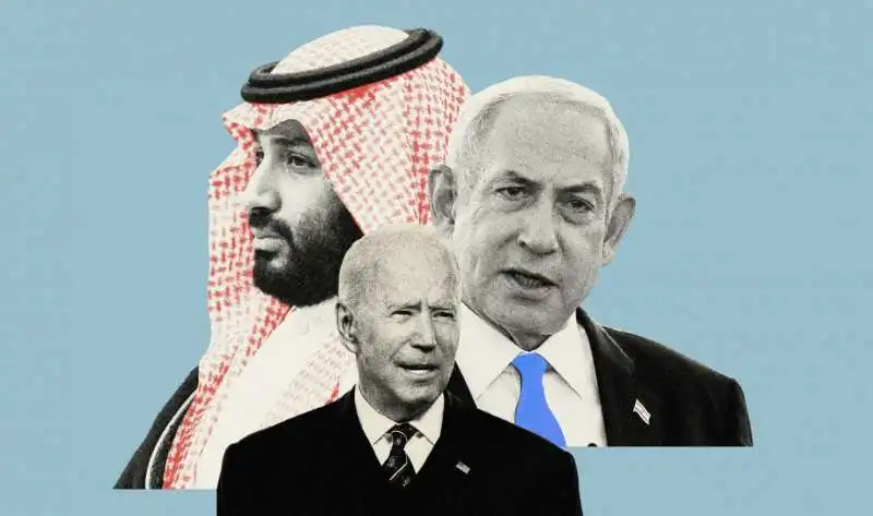 MOHAMMED BIN SALMAN - JOE BIDEN - BENJAMIN NETANYAHU 