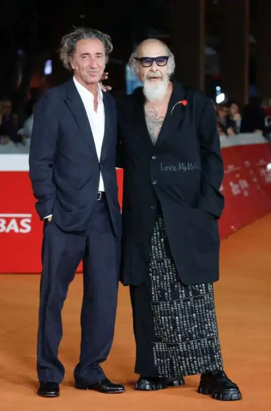 paolo sorrentino   roberto d'agostino.     red carpet di roma santa e dannata