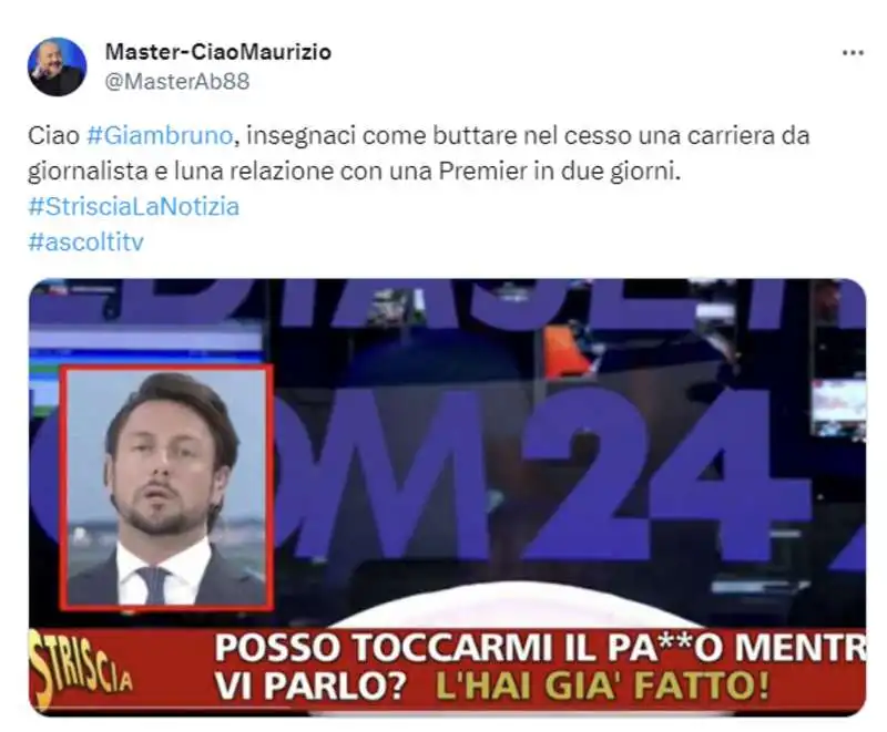 tweet su giorgia meloni e andrea giambruno   5