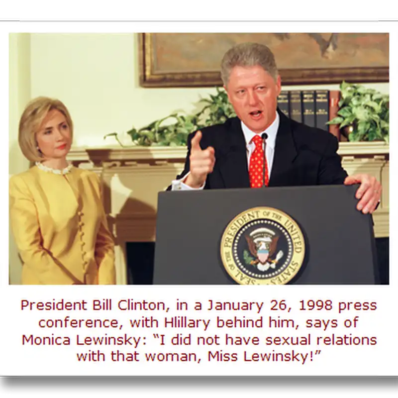 bill clinton conferenza stampa caso lewinsky 1998