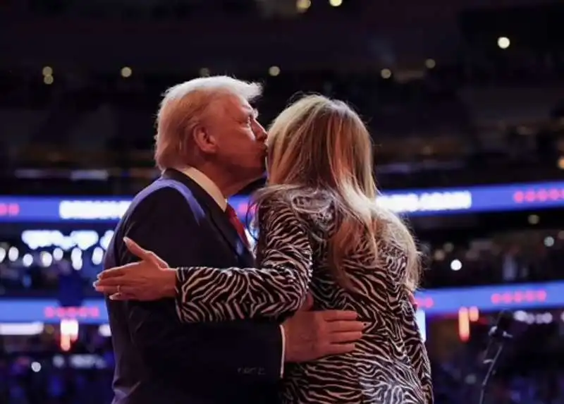 donald e melania  trump   comizio al madison square garden di new york  