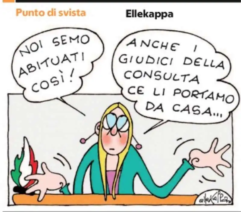 GIORGIA MELONI CONSULTA – VIGNETTA DI ELLEKAPPA