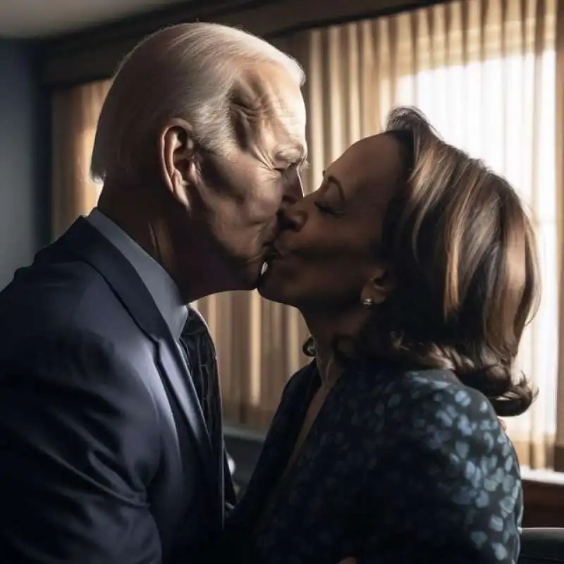 harris biden bacio fake ia