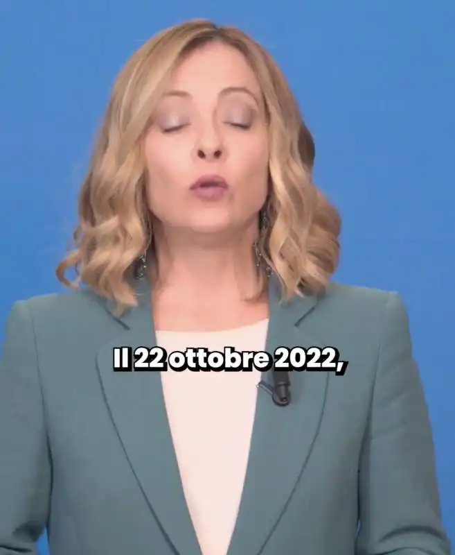 il video di giorgia meloni per i due anni di governo  2