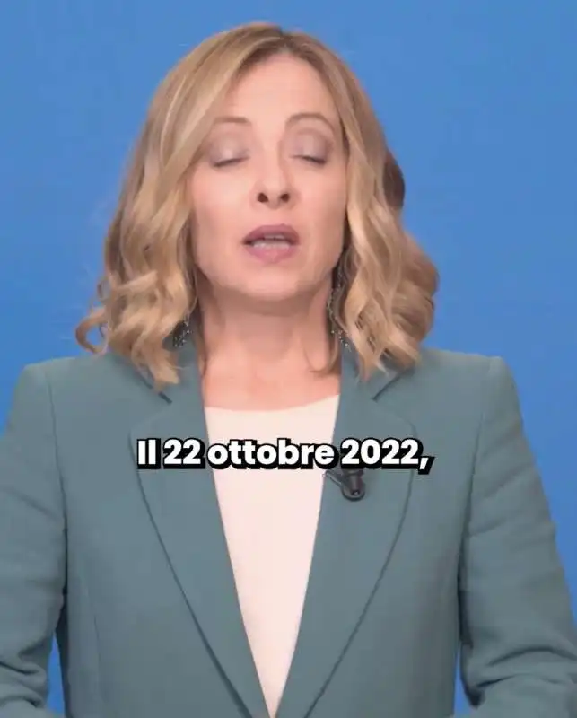 il video di giorgia meloni per i due anni di governo  