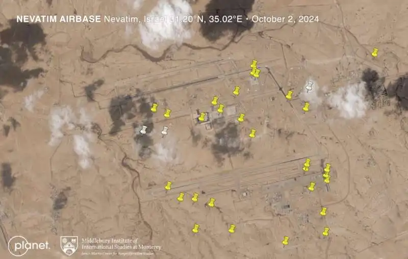 ISRAELE - LA BASE AEREA DI NEVATIM COLPITA DAI MISSILI IRANIANI